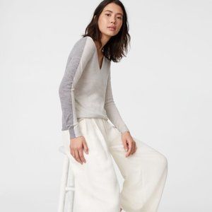 NWT Club Monaco Merino Wool V Neck Agnes Sweater